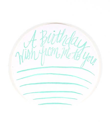 Birthday Wishes Fill-In Letterpress Coasters