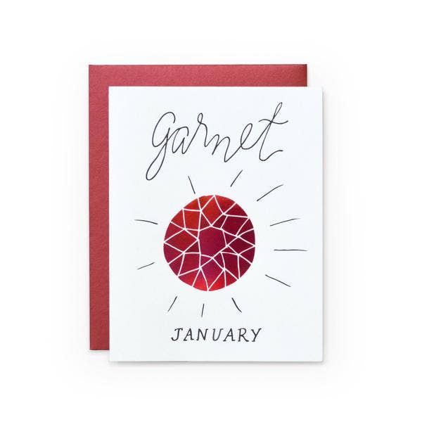 Garnet Gemstone Birthday Card
