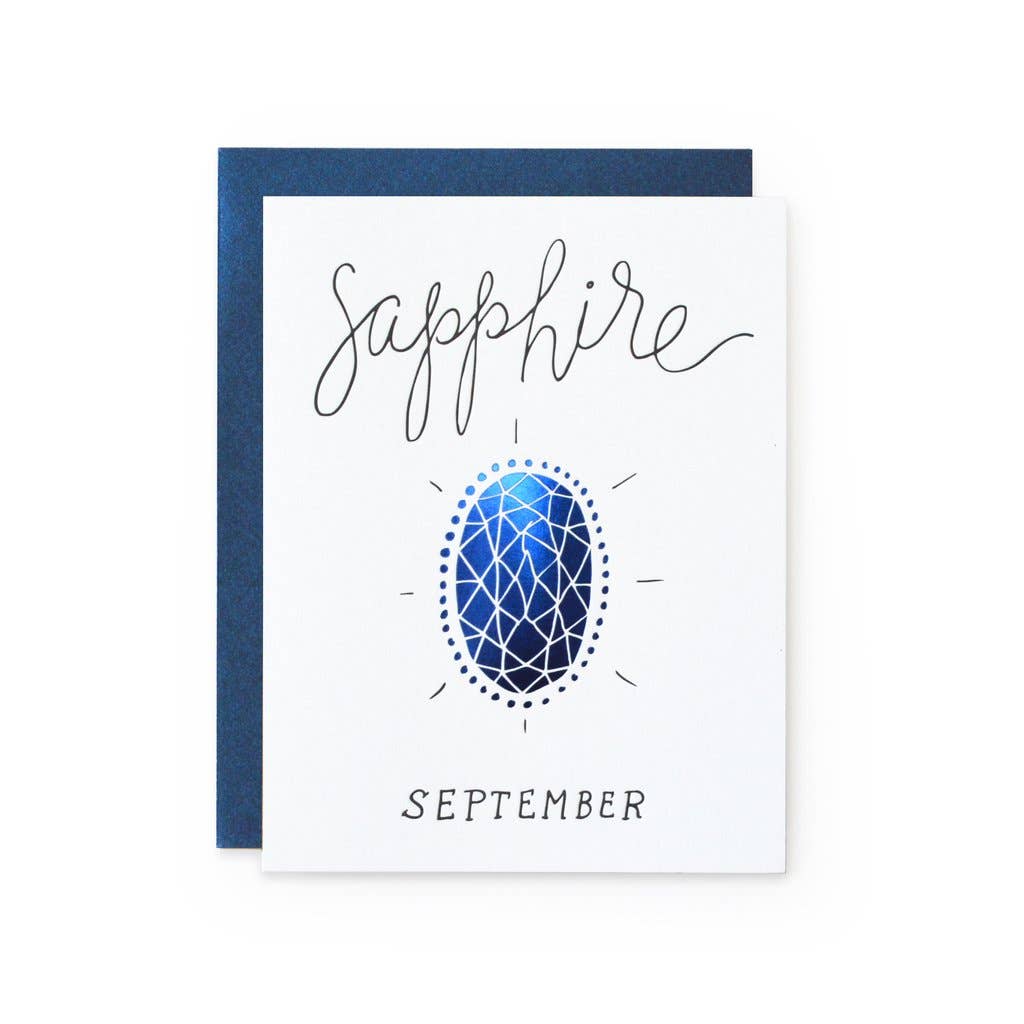 Sapphire Gemstone Birthday Card