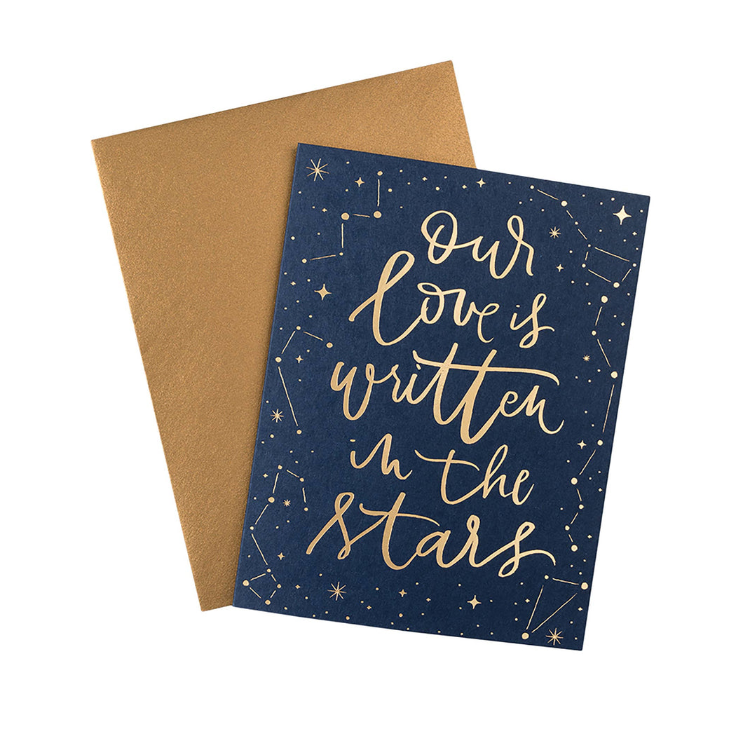 Our Love Is Written In The Stars Gold Foil