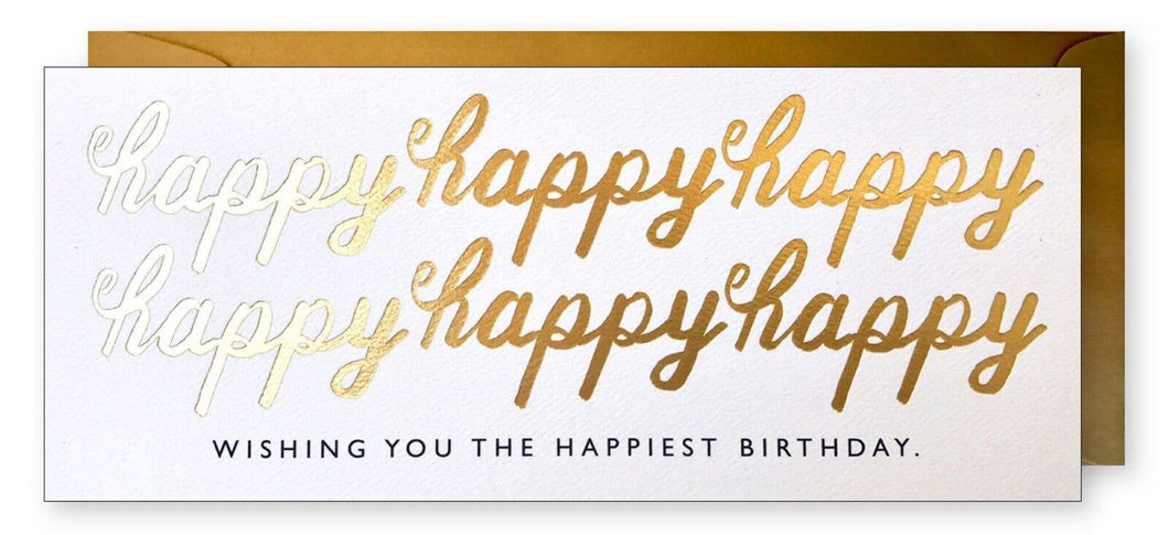 Gold Foil Birthday Happiness