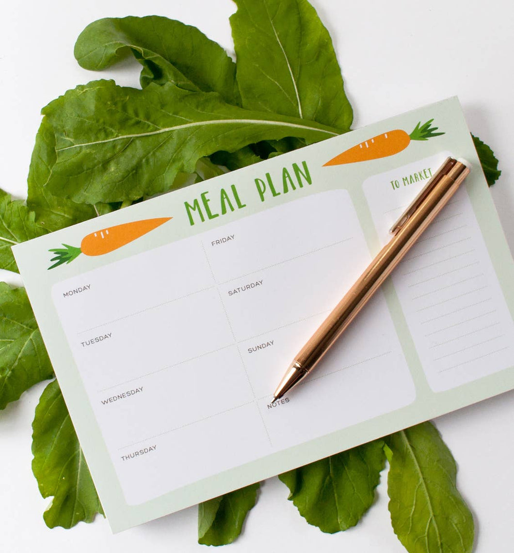 Carrot Weekly Meal Plan Notepad