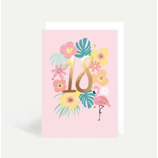 18th Birthday Floral Card – Party Perfectly