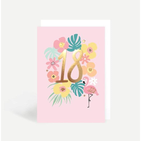 18th Birthday Floral Card