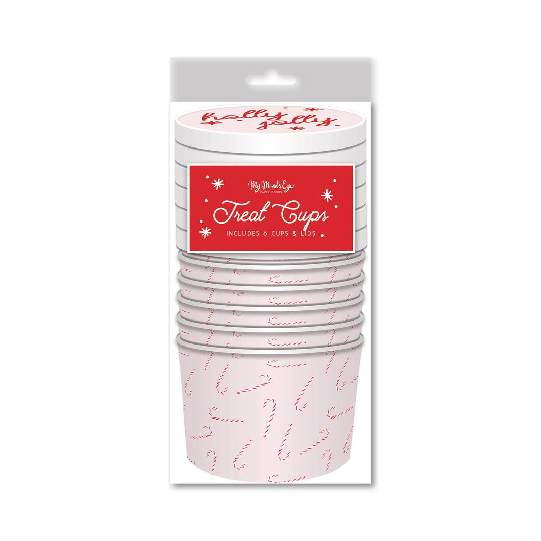 Whimsy Santa Scattered Candy Cane Treat Cup