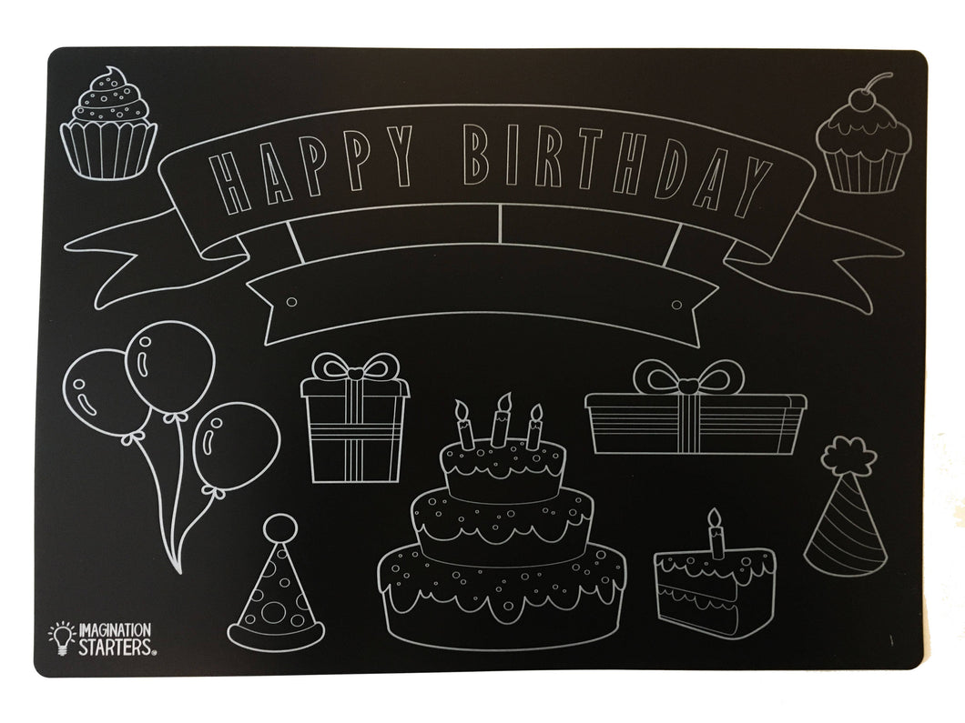 Chalkboard Happy Birthday Placemat