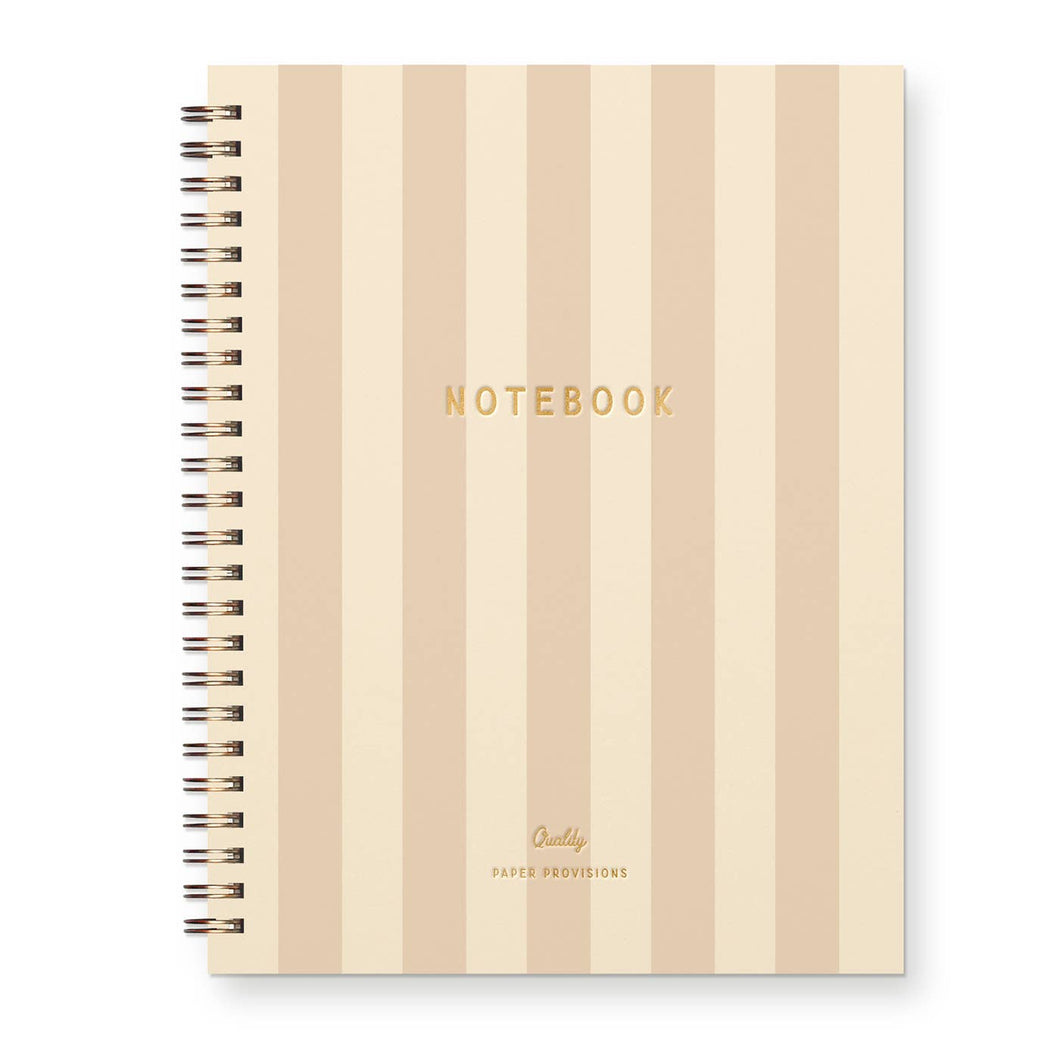 Striped Signature Journal: Lined Notebook: Golden Wheat