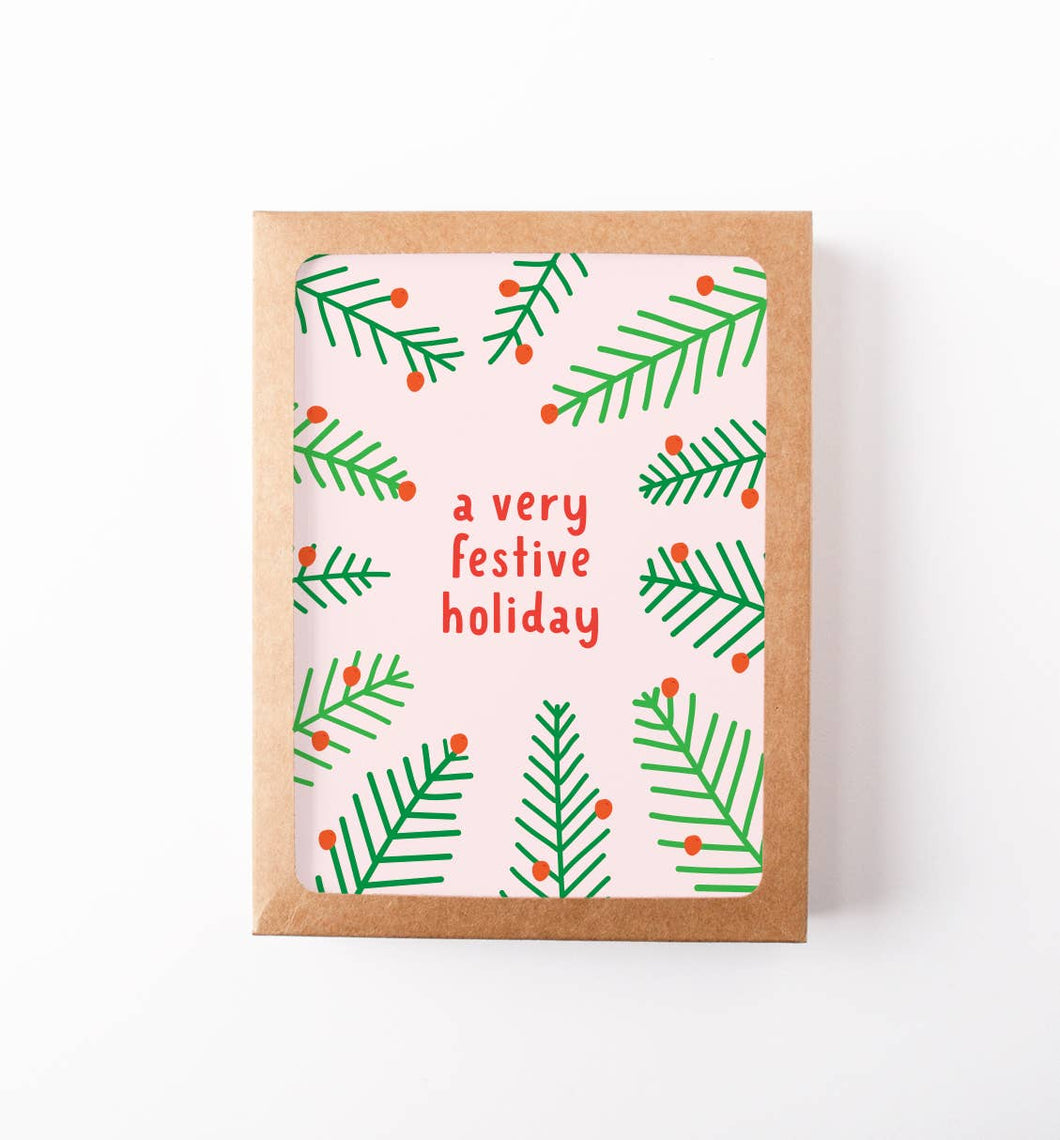 Festive Holiday card box set