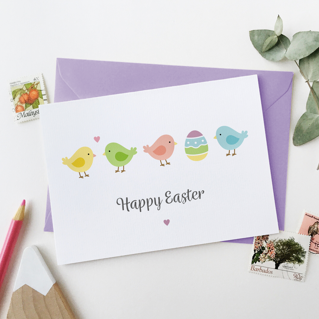 Happy Easter Chicks Card