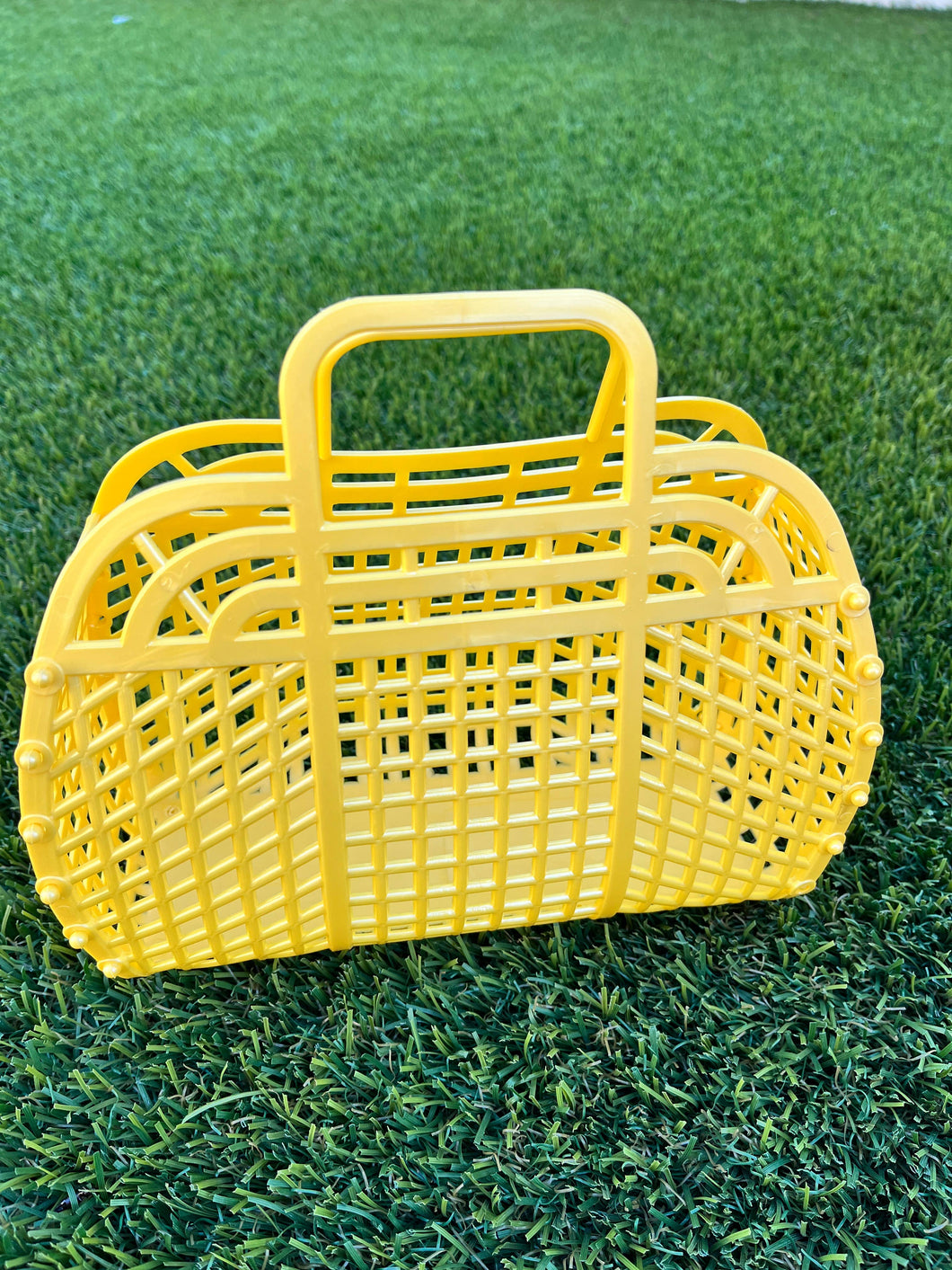 Yellow Large Retro Jelly Baskets