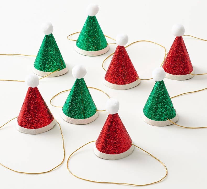 Santa and Tree Mini Party Hats
