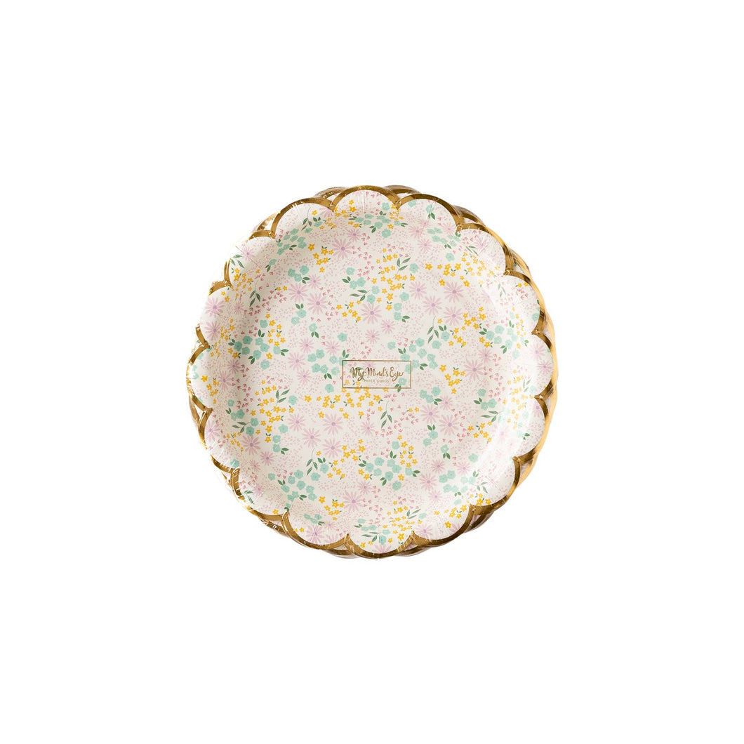 Ditsy Floral Round Scallop 7
