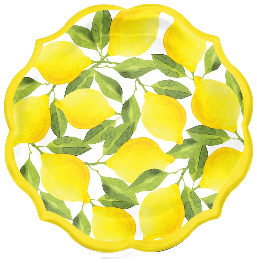 Paper Dinner Plate Lemons