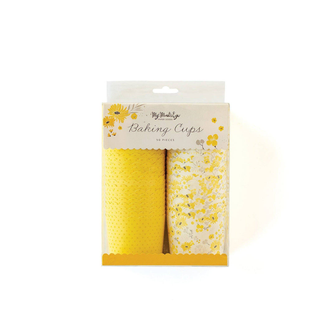 Yellow Floral 5 oz Food Cups (50 pcs)