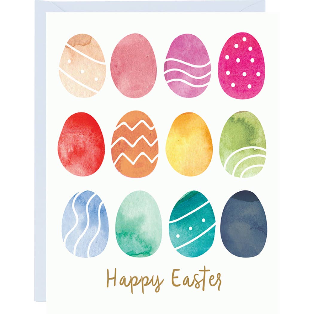 Watercolor Eggs A2 Single Card