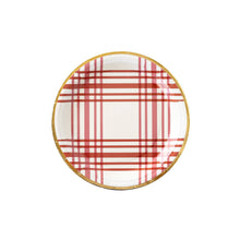 Load image into Gallery viewer, THP841 - Harvest Plaid 9&quot; Round Plate- Thanksgiving
