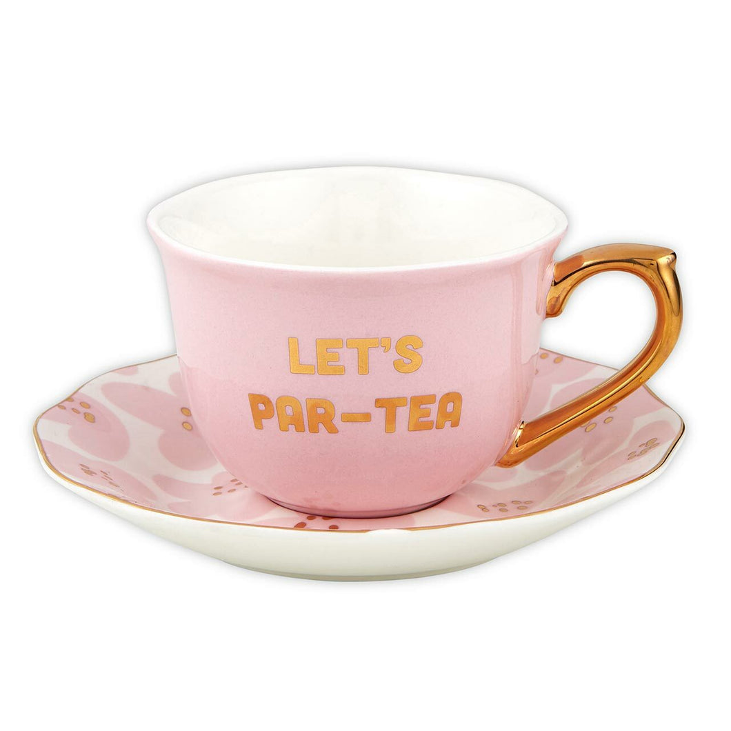 Let's Par-Tea Cup and Saucer