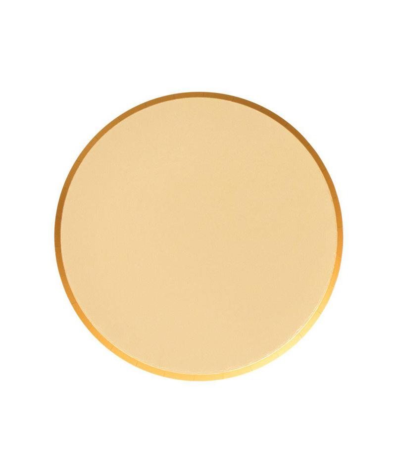 Gold Round Dessert Plate