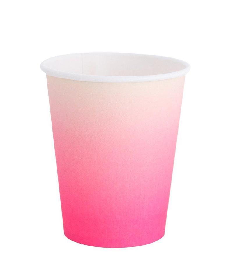 Neon Rose Ombre Cups