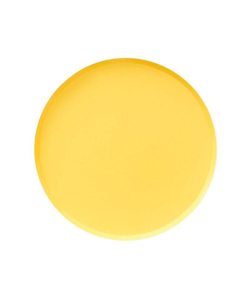 Yellow Round Dessert Plate