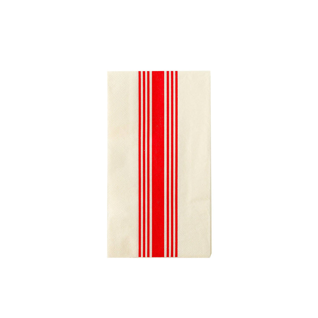 Red Stripe Paper Guest Towel