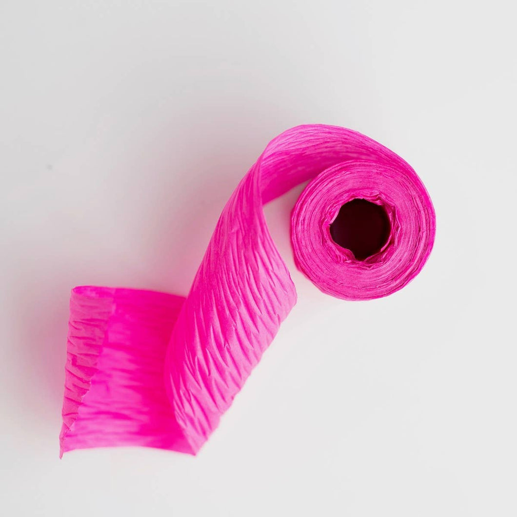 Crepe Paper Eco Ribbon: Hot PInk