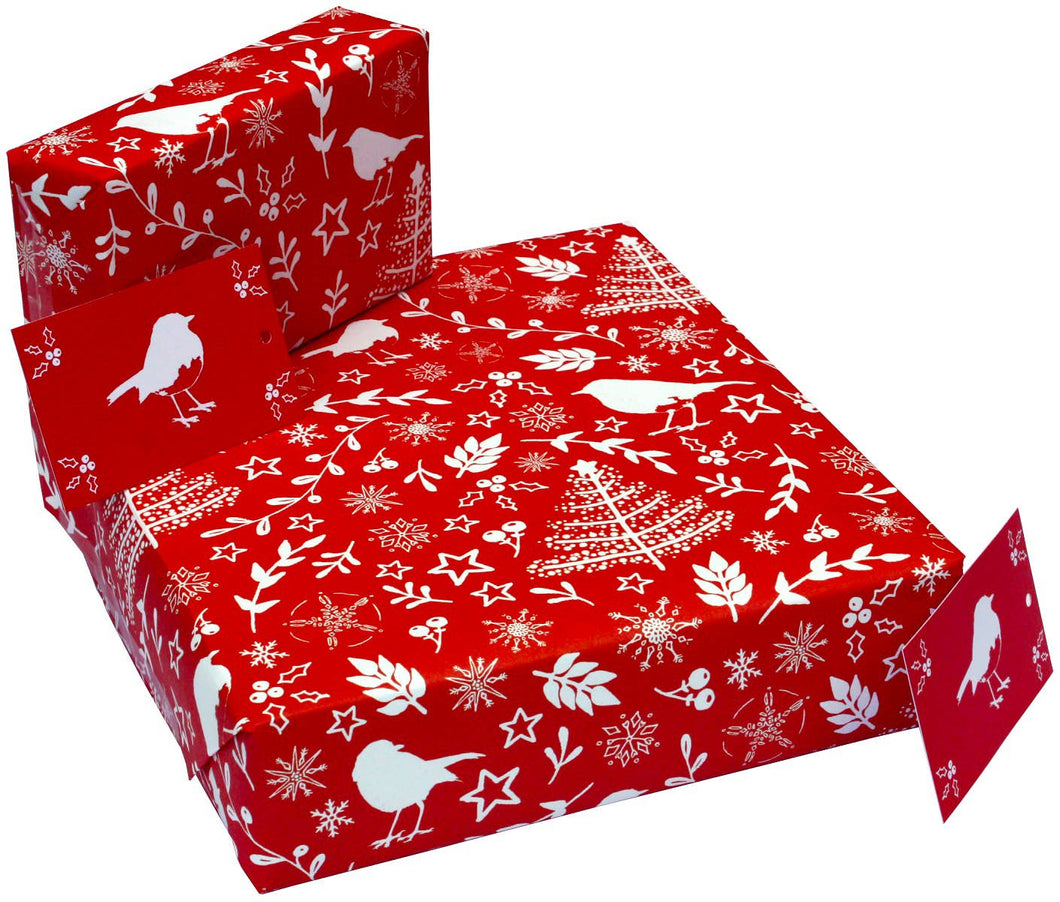 Christmas Scandi Robins Wrap