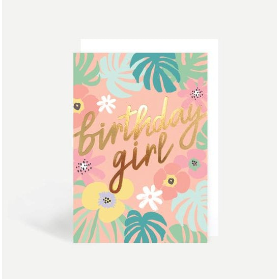 Tropical Birthday Girl Card