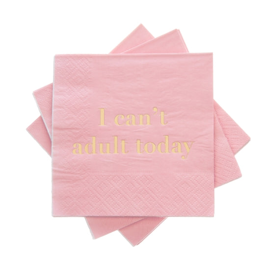 Can't Adult Today Cocktail Napkin