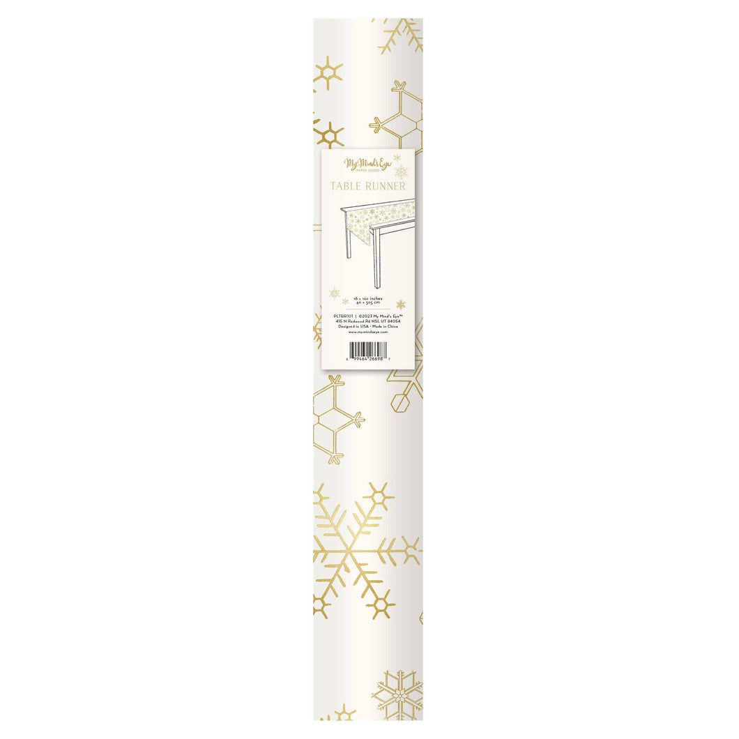 Gold Flakes Paper Table Runner