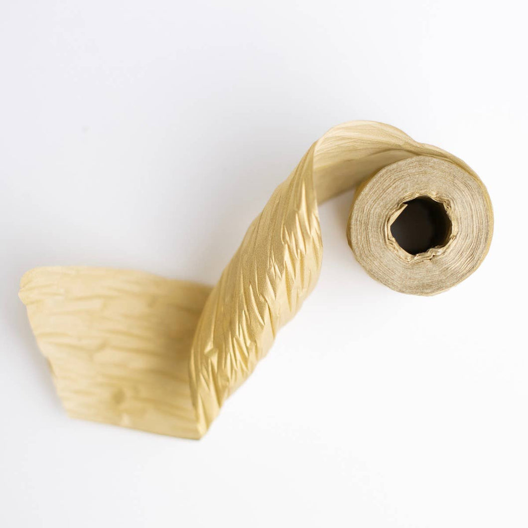 Crepe Paper Eco Ribbon: Gold