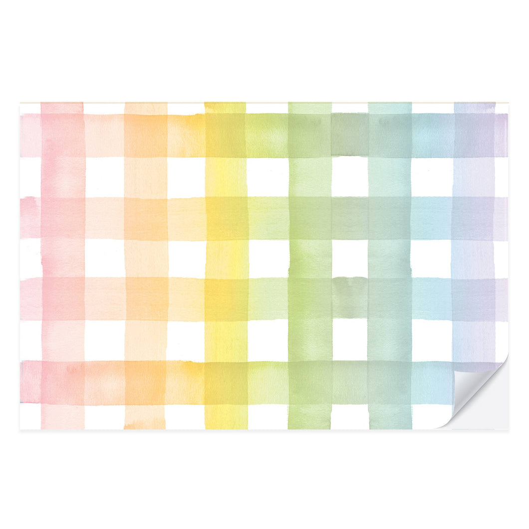 Rainbow Gingham Placemat Pad