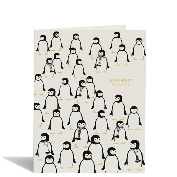 Warmest Wishes - Penguins Card