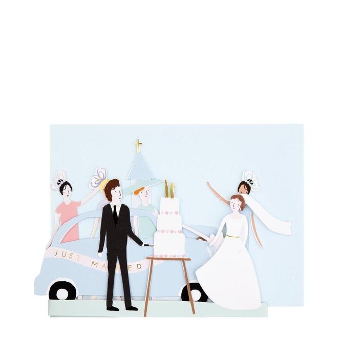 Just Married Concertina Card