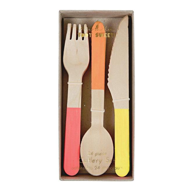 Neon Wood Cutlery