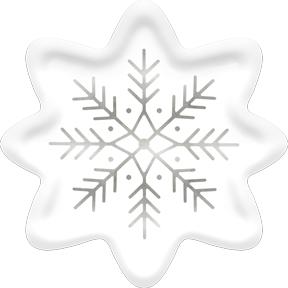 Silver Snowflake Plate